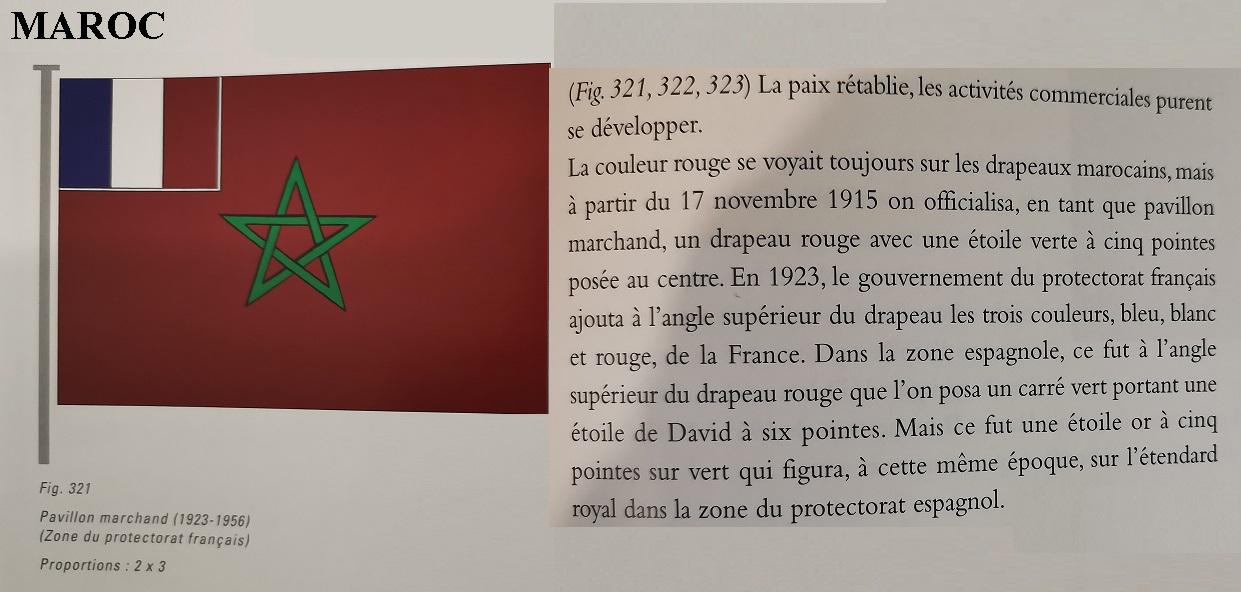 Maroc drapeau protectorat francais