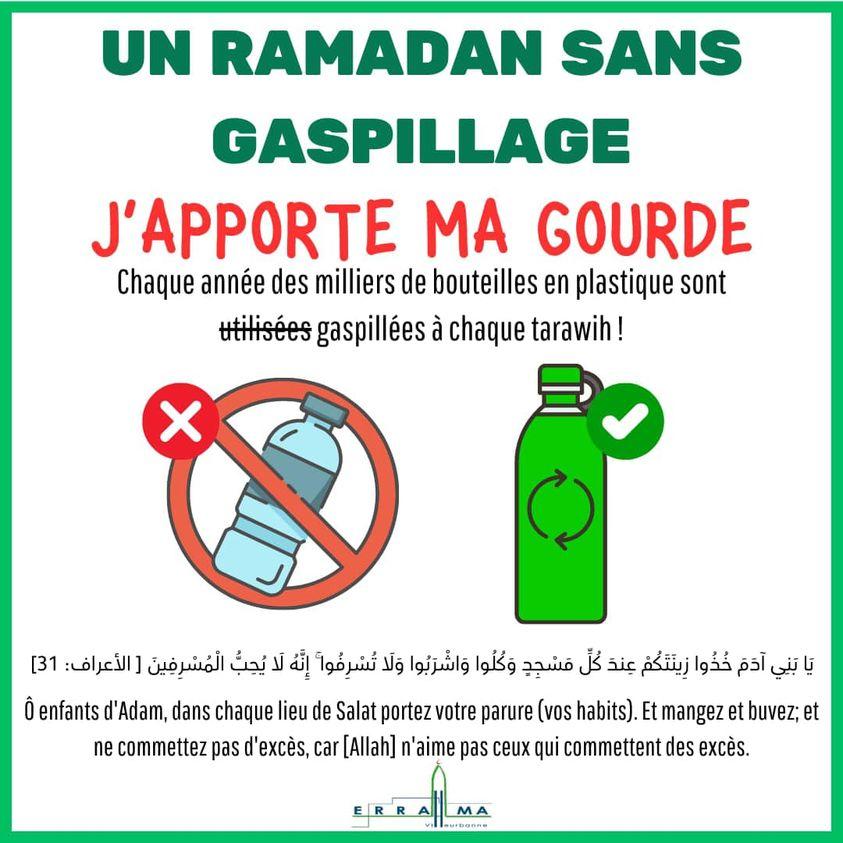 Ramadan sans gaspillage gourdre pour tarwih