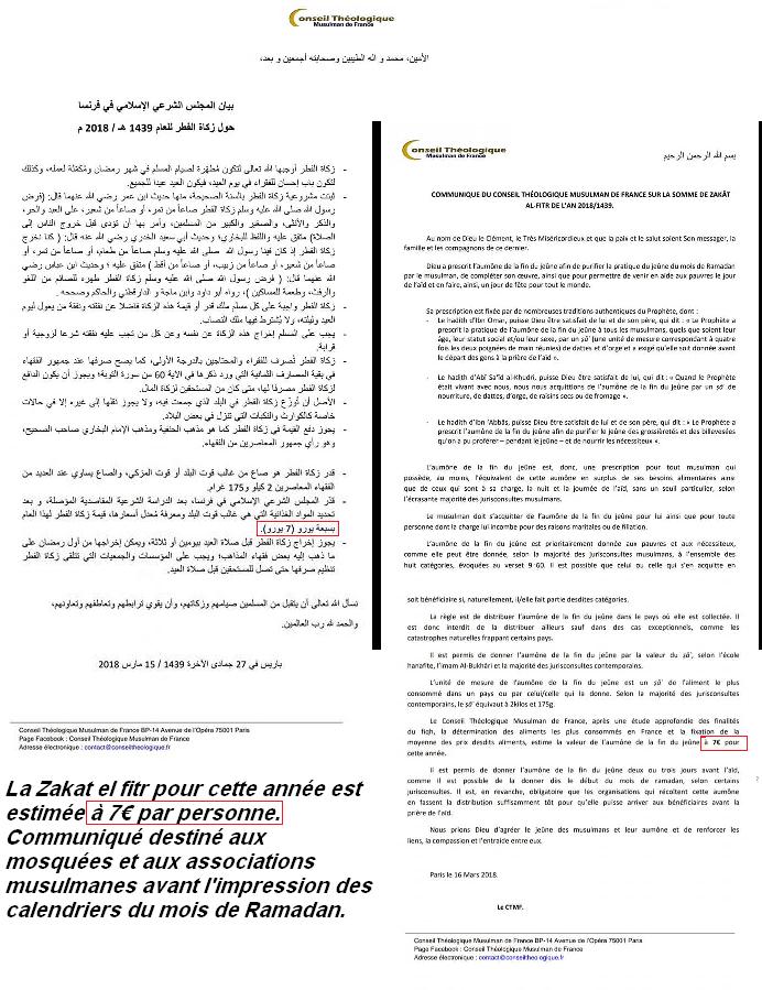 Zakat ramadan 2018