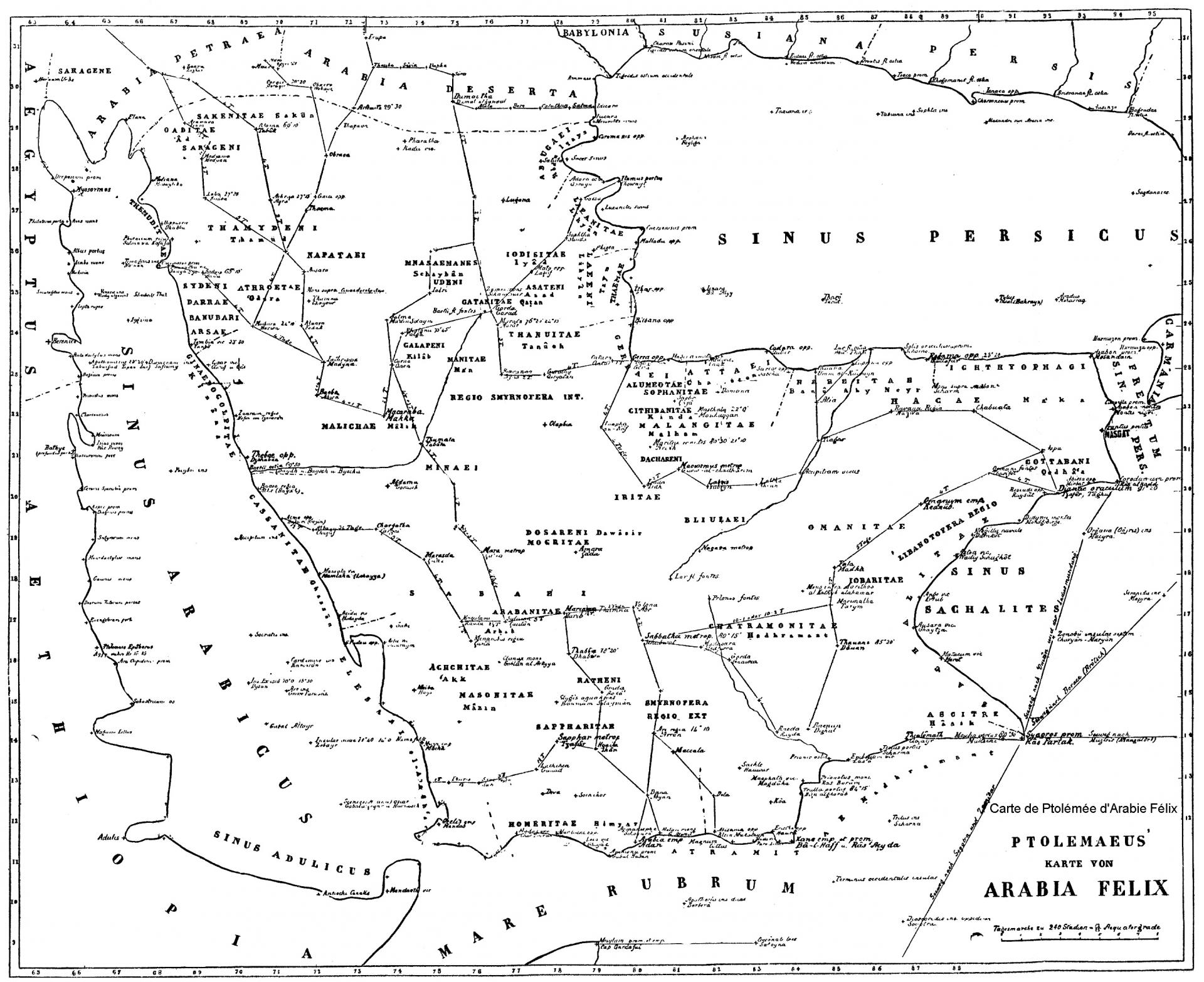 Carte de ptolemee d arabie felix