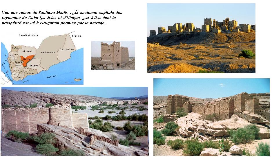 Ruines de marib capitale du royaume de saba